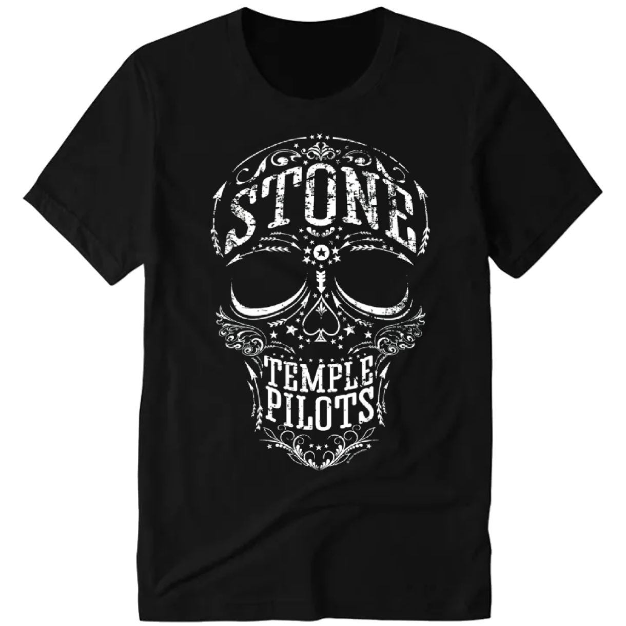 Polera de rock - Camiseta manga corta negra - Stone Temple Pilots calavera.