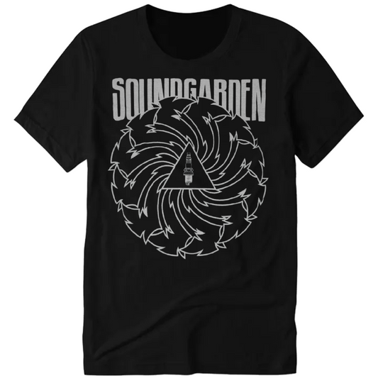 Polera de rock - Camiseta manga corta - SoundGarden inyector centro letras grises