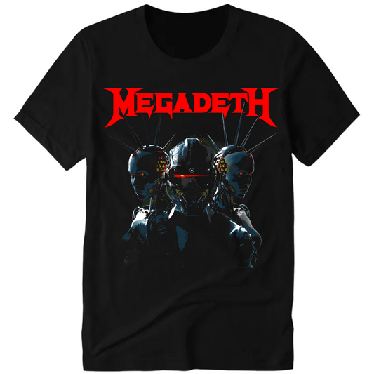 Polera de rock - camiseta manga corta negra - megadeth